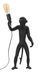 Lampe de table design MONKEY black - Photo n°1