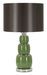 Lampe de table Eva Trois verre vert velours noir design chic - Photo n°1
