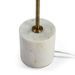 Lampe de table métal doré et pied marbre blanc Ticipa - Photo n°2