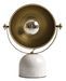 Lampe de table métal doré et socle marbre blanc Miles - Photo n°1