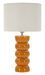 Lampe de table moutarde céramique design contemporain chaleureux TORR - Photo n°1