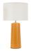 Lampe de table moutarde design céramique relief tridimensionnel brillant GLISS - Photo n°1