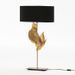 Lampe de table noir pied métal doré Ariana - Photo n°1