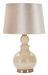 Lampe de table Perly Tour verre crème velours design chaleureux - Photo n°1
