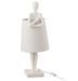 Lampe de table pied figurine résine blanche Ettis - Photo n°1