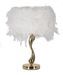 Lampe de table plume dorée design ROSA - Photo n°1