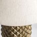 Lampe de table tissu beige et pied métal doré Pinna - Photo n°3