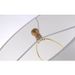 Lampe de table tissu blanc et pied métal doré Lychium - Photo n°6