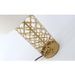 Lampe de table tissu blanc et pied métal doré Sunnyt - Photo n°6