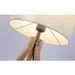 Lampe de table tissu blanc et pieds bois clair Dannew - Photo n°7