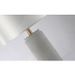 Lampe de table tissu blanc pied béton gris et doré Pinzy - Photo n°6