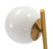 Lampe de table verre blanc et pied métal doré Acippo - Photo n°3
