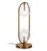 Lampe de table verre transparent et pied métal doré Desab - Photo n°2