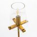 Lampe de table verre transparent et pied métal doré Tickoa - Photo n°2