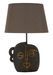 Lampe de table visage tribal doré OLA - Photo n°1