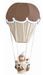 Lampe montgolfière coton chocolat et écru - Photo n°1