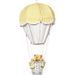 Lampe montgolfière Jaune et blanc - Photo n°1