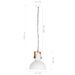 Lampe suspendue industrielle 25 W Blanc Rond Manguier 42 cm E27 - Photo n°11