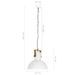 Lampe suspendue industrielle 25 W Blanc Rond Manguier 52 cm E27 - Photo n°11