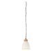 Lampe suspendue industrielle Blanc Fer et bois solide 23 cm E27 - Photo n°5