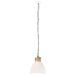 Lampe suspendue industrielle Blanc Fer et bois solide 46 cm E27 - Photo n°4