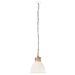 Lampe suspendue industrielle Blanc Fer et bois solide 46 cm E27 - Photo n°5