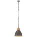 Lampe suspendue industrielle Gris Fer et bois solide 46 cm E27 - Photo n°5