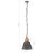 Lampe suspendue industrielle Gris Fer et bois solide 46 cm E27 - Photo n°9