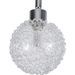 Lampe suspension 2 ampoules LED métal chromé Laleen - Photo n°3