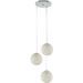 Lampe suspension 3 globes rotin blanc Seilie - Photo n°1