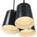 Lampe suspension 3 lumières métal noir Udson - Photo n°3