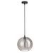 Lampe suspension boule verre argenté Liath H 210 cm - Photo n°1