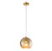 Lampe suspension boule verre doré Narsh 21 cm - Photo n°2