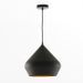 Lampe suspension design métal noir Priou H 34 cm - Photo n°1