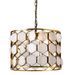 Lampe suspension métal doré et marbre blanc Galie L 46 x H 40 x P 46 cm - Photo n°3