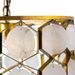 Lampe suspension métal doré et marbre blanc Galie L 46 x H 40 x P 46 cm - Photo n°4