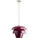 Lampe suspension métal rouge Ida 38 cm - Photo n°1