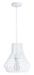 Lampe suspension tige métal blanc Adia 27 cm - Photo n°1