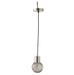 Lampe suspension verre et métal argenté Liath H 19 - Photo n°1