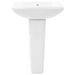 Lavabo autoportant avec socle Céramique Blanc 580x470x200 mm - Photo n°3