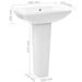 Lavabo autoportant avec socle Céramique Blanc 580x470x200 mm - Photo n°7