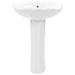 Lavabo autoportant avec socle Céramique Blanc 580x510x200 mm - Photo n°5