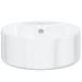 Lavabo blanc 40x14,5 cm céramique rond - Photo n°4