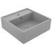 Lavabo carré à trop-plein Gris clair mat 41x41 cm Céramique - Photo n°1