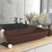 Lavabo de luxe rectangulaire Marron foncé mat 71x38cm Céramique - Photo n°1