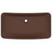 Lavabo de luxe rectangulaire Marron foncé mat 71x38cm Céramique - Photo n°3