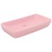 Lavabo de luxe rectangulaire Rose mat 71x38 cm Céramique - Photo n°1