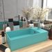 Lavabo de salle de bain avec trop-plein Céramique Vert clair - Photo n°1