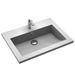 Lavabo en granit 600 x 450 x 120 mm Gris - Photo n°4