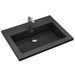 Lavabo en granit 600 x 450 x 120 mm Noir - Photo n°4